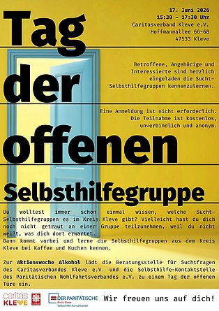 Plakat zum Tag der offenen Selbsthilfegruppe