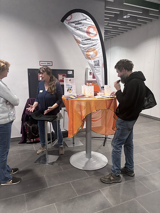 Infostand der Trauerbegleitung Niederrhein