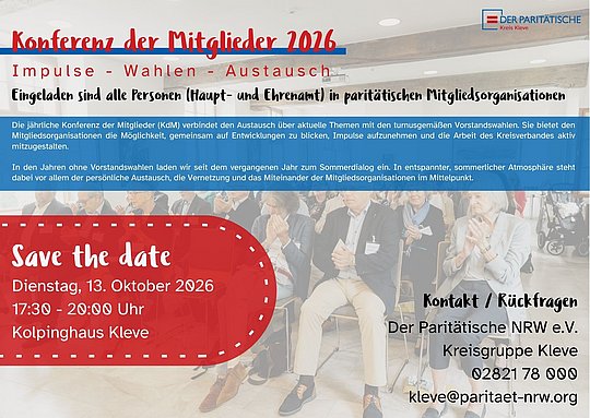 Save the date zur Veranstaltung