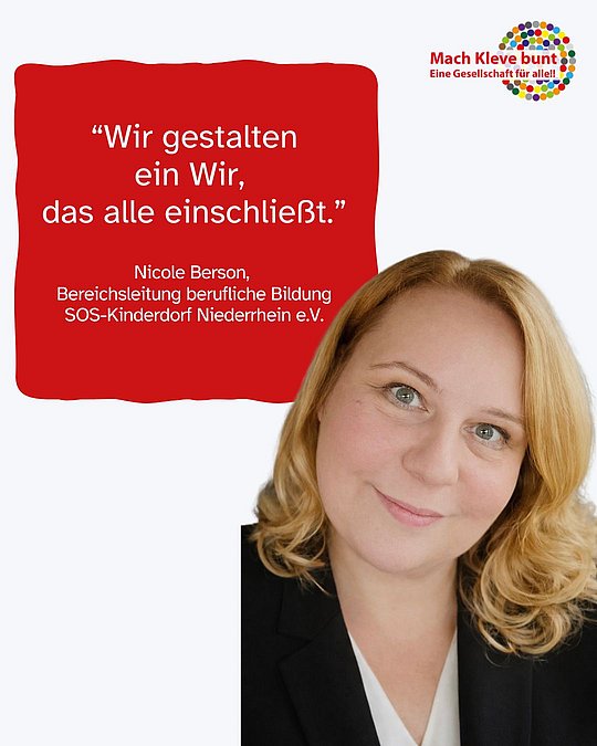 Wir gestalten ein Wir, das alle einschließt. Nicole Berson