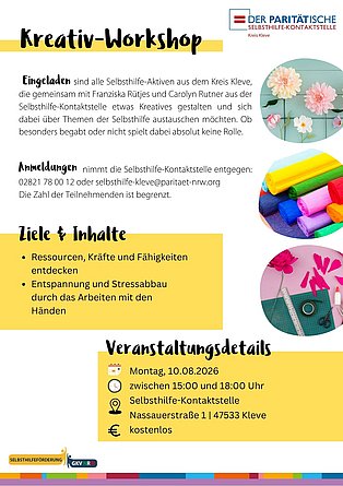 Einladung Kreativworkshop