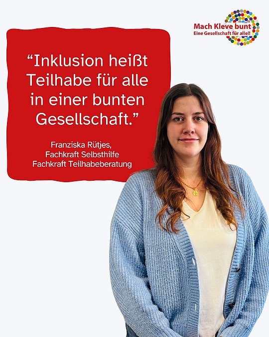 Inklusion heißt Teilhabe für alle in einer bunten gesellschaft. Franziska Rütjes