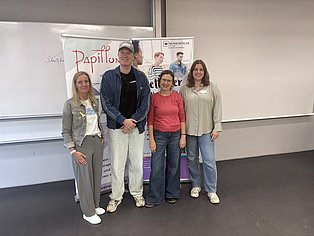 Nicole Ritter, Tobias Budde, Dr. Baumsteiger und Franziska Rütjes